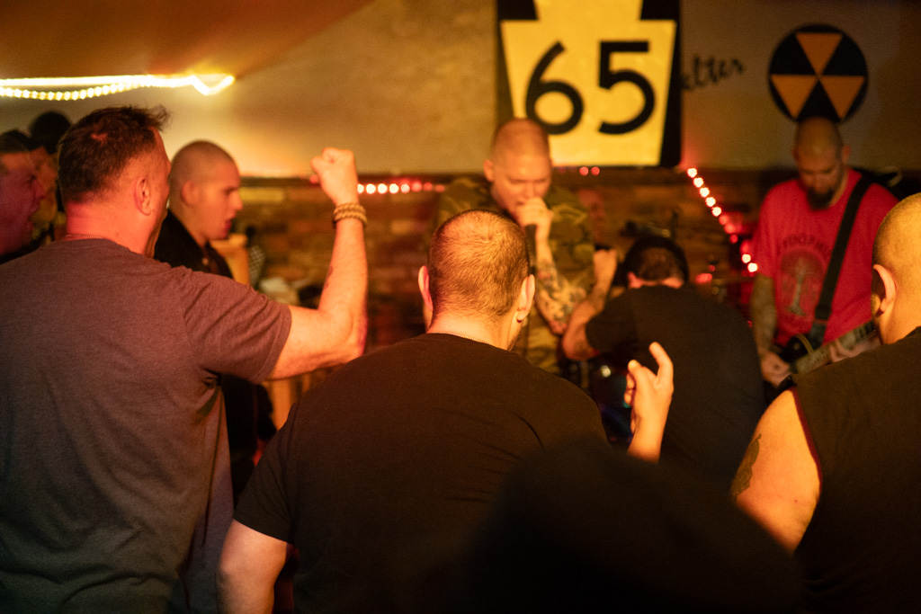 Crowd pushing forward during a set