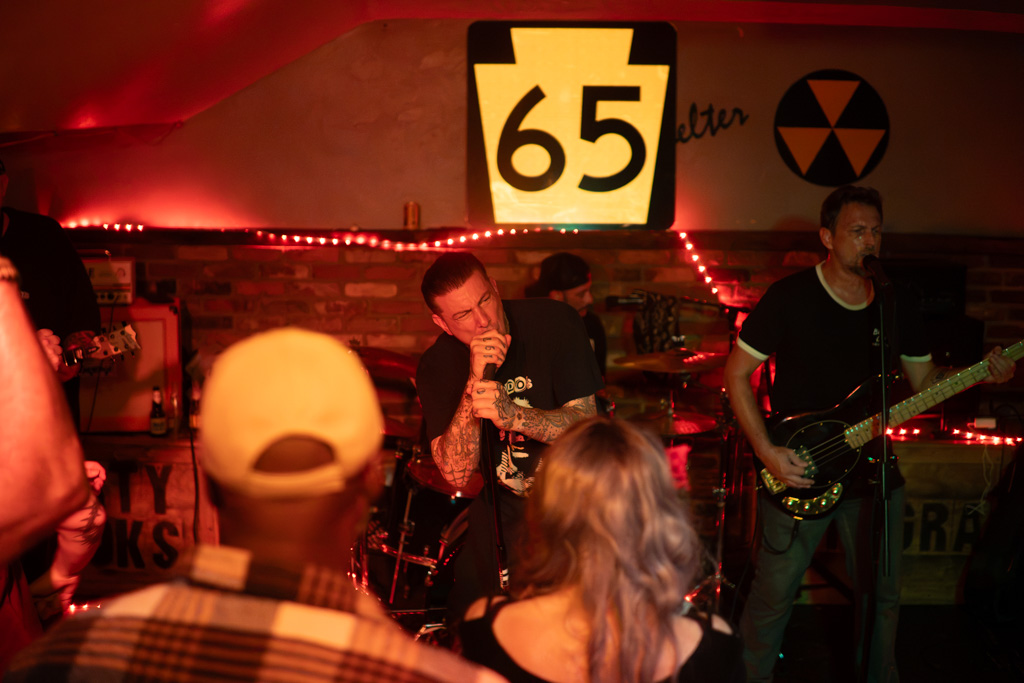 Band playing to a packed room