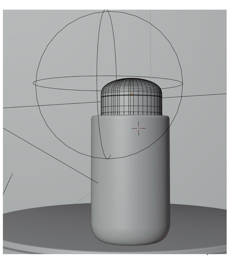 Wireframe 3D model of a Color Lover bottle