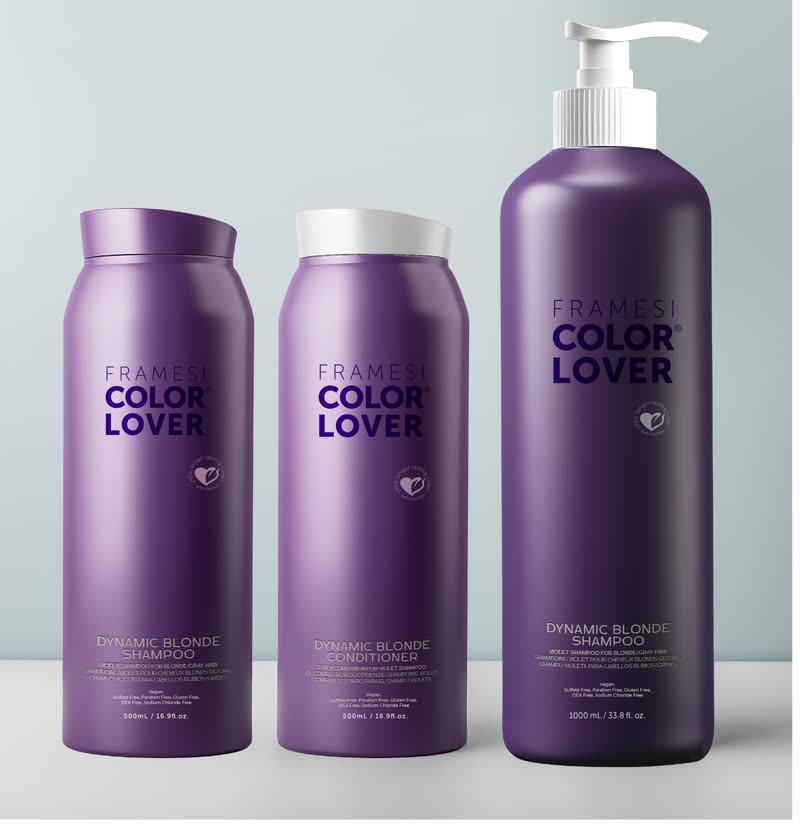 Three purple Color Lover bottle concepts